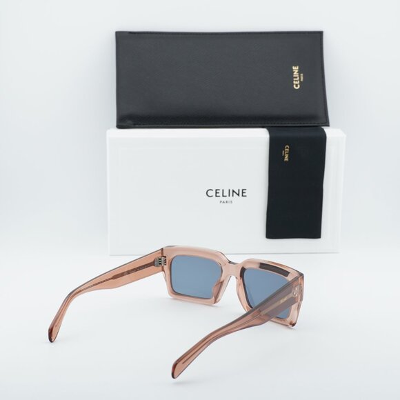 Celine CL40280U 74V Rectangle Sunglasses - Rose/Blue - Picture 4 of 10